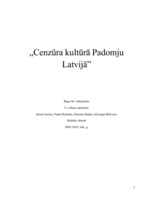 Research Papers 'Cenzūra kultūrā Padomju Latvijā', 1.