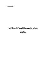 Research Papers 'McDonald's reklāmas darbības analīze', 1.