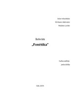 Research Papers 'Fonētika', 1.