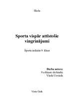 Summaries, Notes 'Sporta vispārattīstošie vingrinājumi', 1.