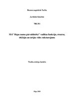 Research Papers 'Uzņēmuma "Rīgas namu pārvaldnieks" vadības funkciju, resursu, iekšējās un ārējās', 1.