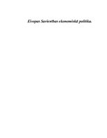 Summaries, Notes 'Eiropas Savienības ekonomiskā politika', 1.
