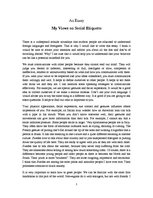 Essays 'My Views on Social Etiquette', 1.