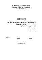 Research Papers 'Atkartotu likumpārkāpumu novēršanas pamatprincipi', 1.