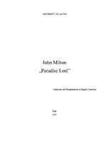 Essays 'John Milton "Paradise Lost"', 1.