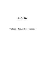 Research Papers 'Vulkāni, zemestrīces, cunami', 1.