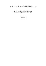 Research Papers 'Monetārā politika Latvijā', 1.