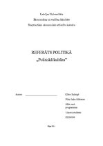 Research Papers 'Politikas kultūra', 1.