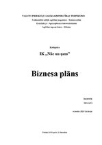 Business Plans 'Biznesa plāns kafejnīcai', 1.