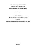 Summaries, Notes 'Praktiska sižeta sagatavošana un prezentācija RSU radio', 1.