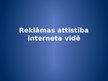 Presentations 'Reklāmas attīstība interneta vidē', 1.