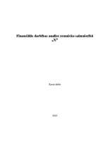 Research Papers 'Finansiālās darbības analīze zemnieku saimniecībā "X"', 1.