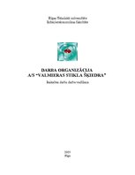 Research Papers 'Darba organizācija a/s "Valmieras stikla šķiedra" ', 1.