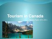 Presentations 'Tourism in Canada', 1.
