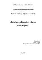 Research Papers 'Latvijas un Francijas etiķetes salīdzinājums', 1.