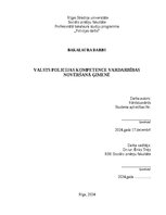 Term Papers 'Valsts policijas kompetence vardarbības novēršanā ģimenē', 1.