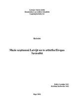 Research Papers 'Mazie uzņēmumi Latvijā un to attīstība Eiropas Savienībā', 1.