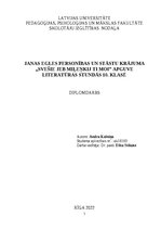 Term Papers 'Janas Egles personības un stāstu krājuma „Svešie jeb Miļeņkij ti moi” apguve lit', 1.