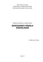 Research Papers 'Renesanses māksla Nīderlandē', 1.