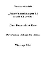 Research Papers 'Jauniešu zināšanas par ESizveidi, ES izveide', 1.