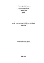 Research Papers 'Starptautiskā justīcija un arbitrāža', 1.