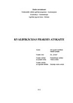 Practice Reports 'Automehāniķa prakses atskaite', 1.
