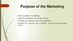 Presentations 'Role of the Marketing Function in Business', 3.