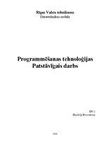 Research Papers 'Programmēšanas tehnoloģijas. Patstāvīgais darbs PNIT', 1.