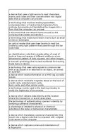 Summaries, Notes 'Discovering computers - input devices - glossary', 12.