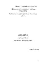 Research Papers 'Kazahstānas ekonomiskie rādītāji', 1.