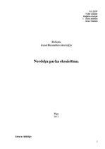 Research Papers 'Pilsētas ekosistēmas novērtējums. Nordeķu parks', 1.