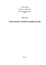 Research Papers 'Lauku tūrisma attīstības iespējas Latvijā', 1.
