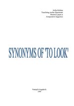 Research Papers 'Synonyms of "to Look"', 1.