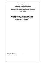 Research Papers 'Pedagoga profesionālās kompetences', 1.