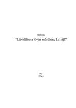 Research Papers 'Liberālisma idejas mūsdienu Latvijā', 1.