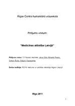 Research Papers 'Medicīnas attīstība Latvijā', 1.