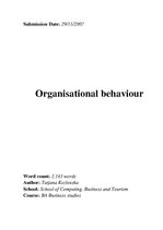 Research Papers 'Organizational Behavior ', 1.