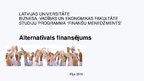 Presentations 'Alternatīvais finansējums', 1.