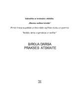 Practice Reports 'Biroja darba prakses atskaite', 1.