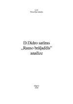 Research Papers 'D.Didro "Ramo brāļadēls"', 1.