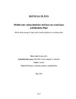 Business Plans 'Mobilā auto salona ķīmiskās tīrīšanas un ozonēšanas pakalpojuma biznesa plāns Rī', 1.