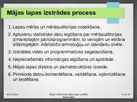 Presentations 'Elejas vidusskolas mājas lapas izstrāde', 8.