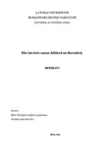 Research Papers 'Bite latviešu folklorā', 1.