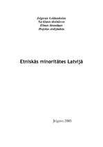 Research Papers 'Etniskās minoritātes Latvijā', 1.