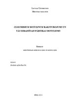 Research Papers 'Clostridium botulinum baktērija, botulisms', 1.
