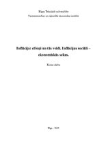 Research Papers 'Inflācija: cēloņi un tās veidi. Inflācijas sociāli - ekonomiskās sekas', 1.