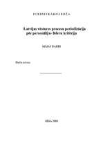 Research Papers 'Latvijas vēstures procesu periodizācija pēc personāliju - līderu kritērija', 1.