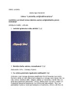 Summaries, Notes 'Darba lapa par grāmatu Dvēseļu Putenis', 1.