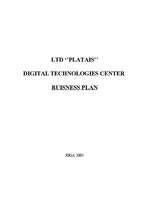Business Plans 'LTD "Platais" Digital Technologies Center', 1.
