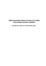 Research Papers 'Makroekonomisko faktoru ietekme uz Latvijas komercbanku sistēmas stabilitāti', 1.